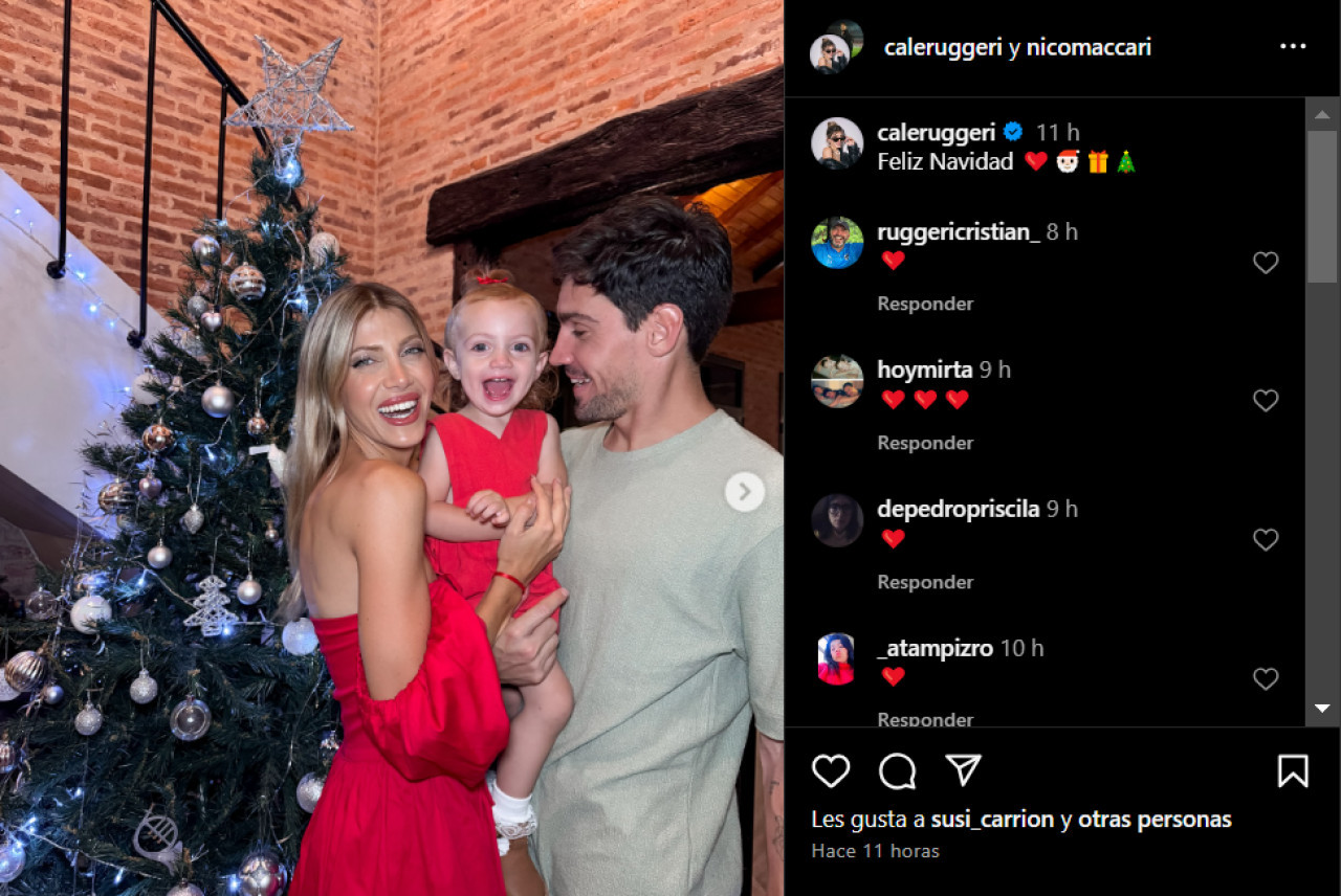 Los posteos de los famosos por Navidad. Foto: Instagram.