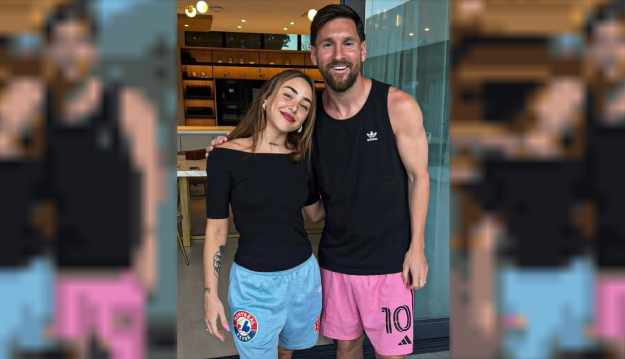 Lionel Messi y Nicki Nicole. Foto: NA