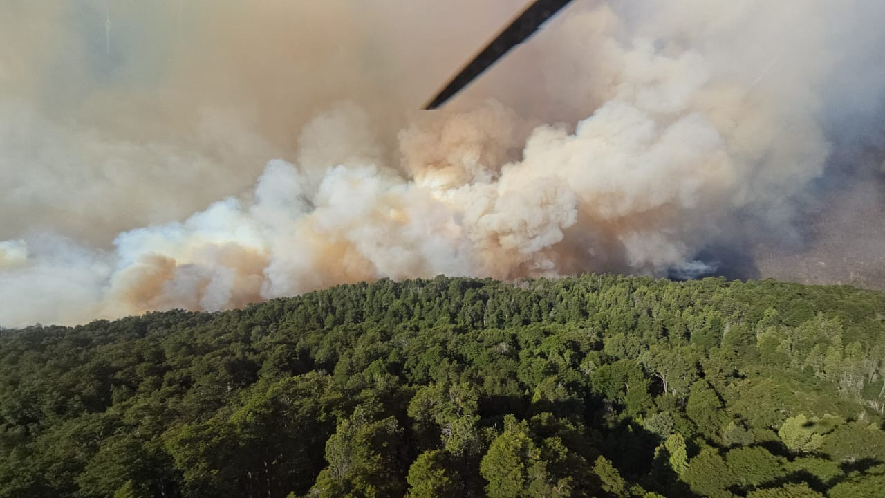 Incendios en el Parque Nacional Nahuel Huapi. Foto: nahuelhuapi.gov.ar