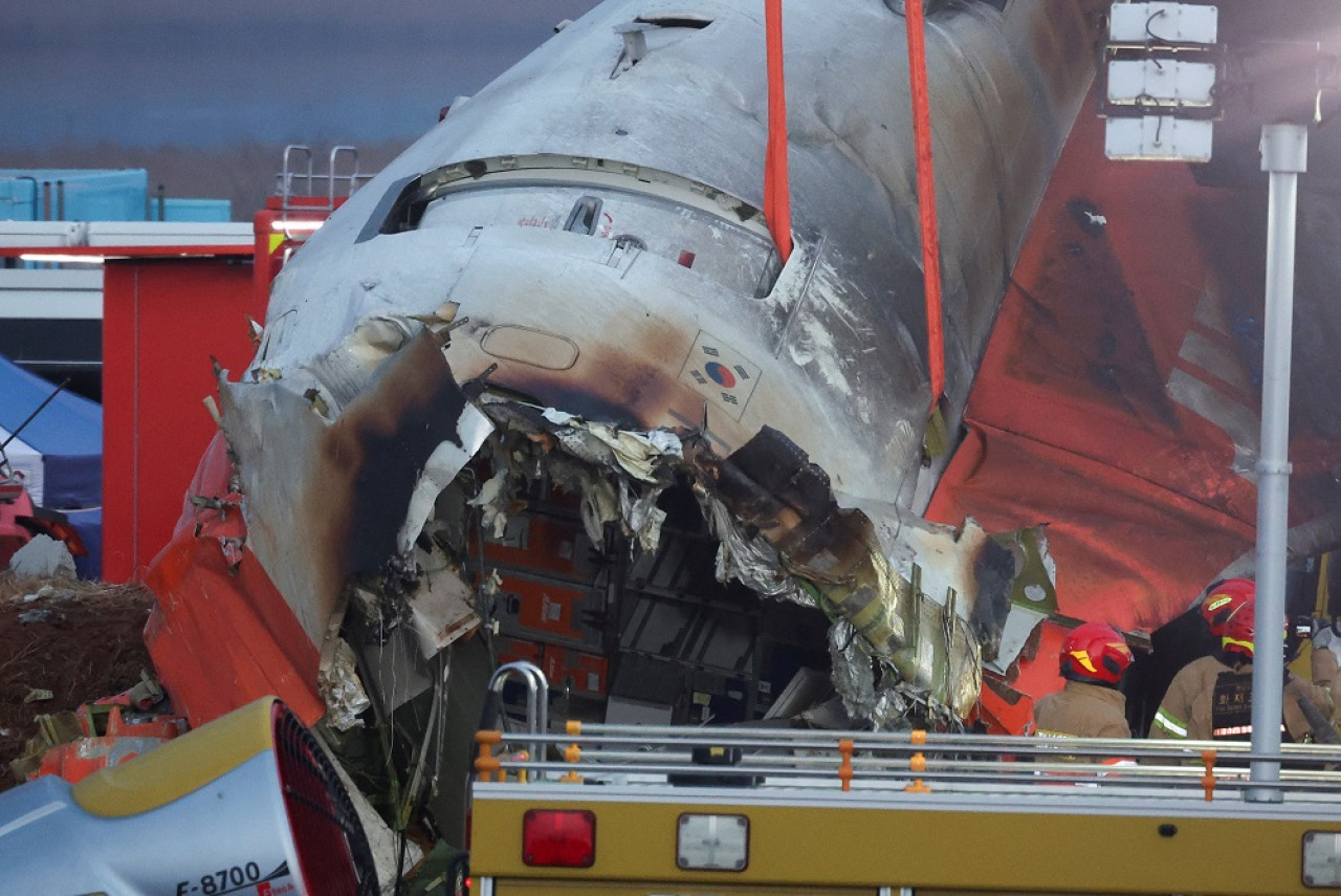 Accidente aéreo en Corea del Sur. Foto: Reuters.