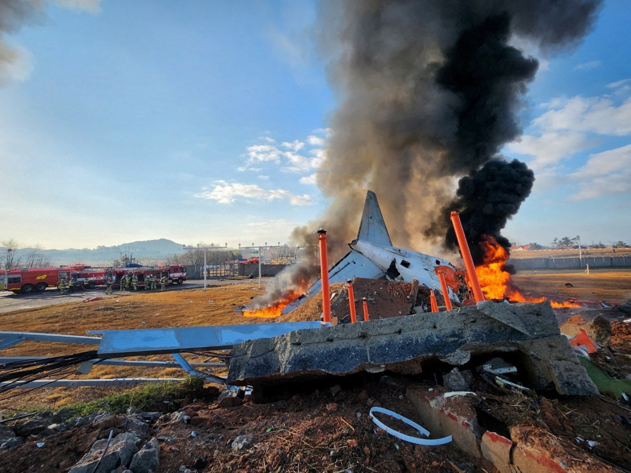 Accidente aéreo en Corea del Sur. Foto: Reuters