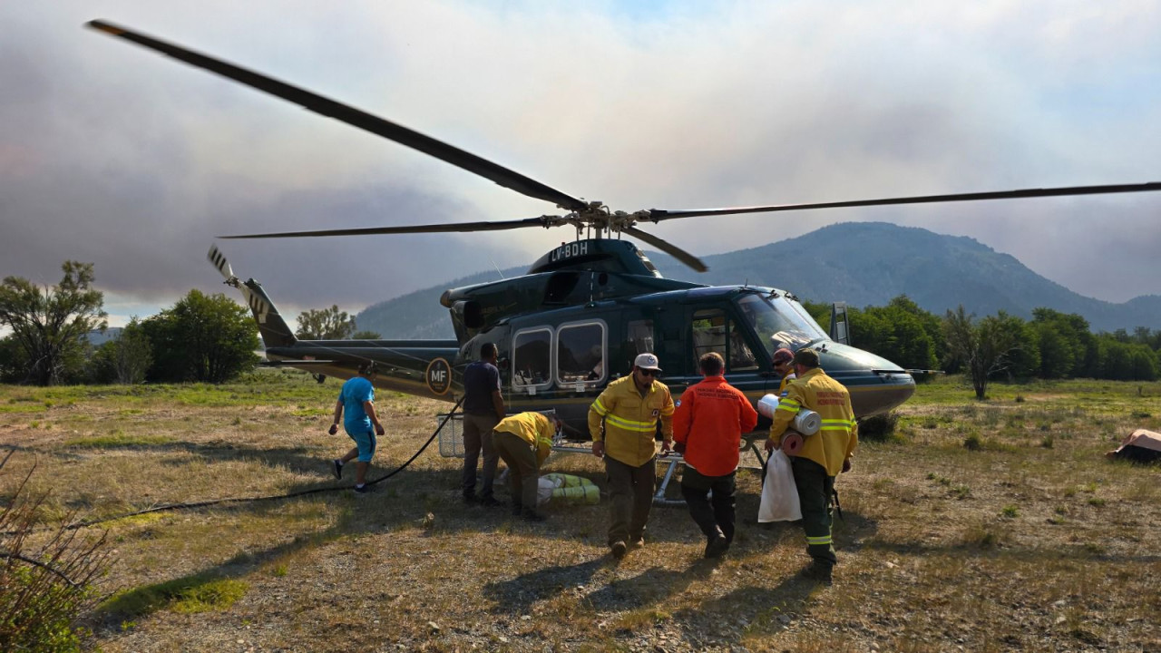 Incendio en Bariloche. Foto: Parques Nacionales.