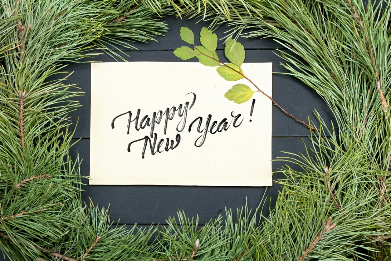 Tarjeta de Año Nuevo. Foto: Unsplash.