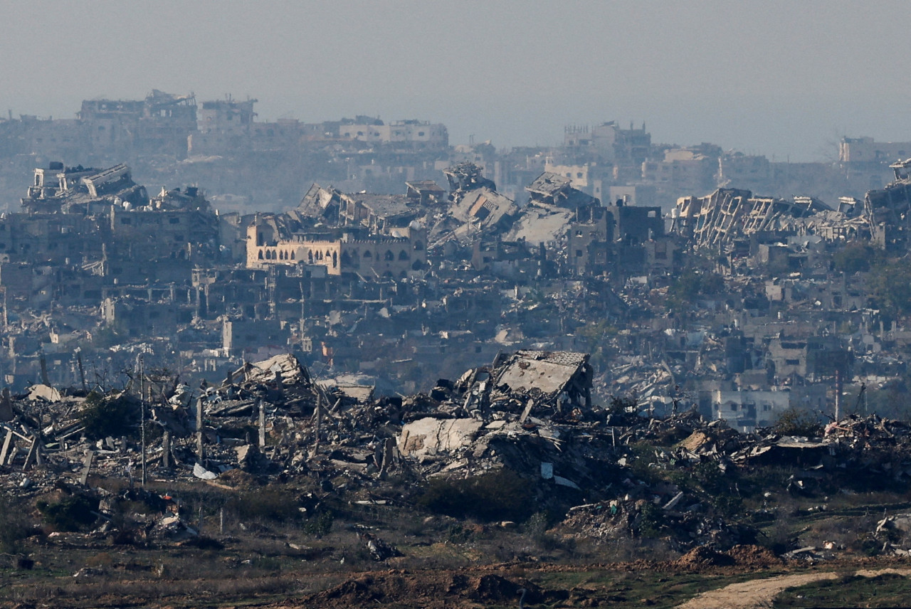 Ruinas en la Franja de Gaza. Foto: Reuters.