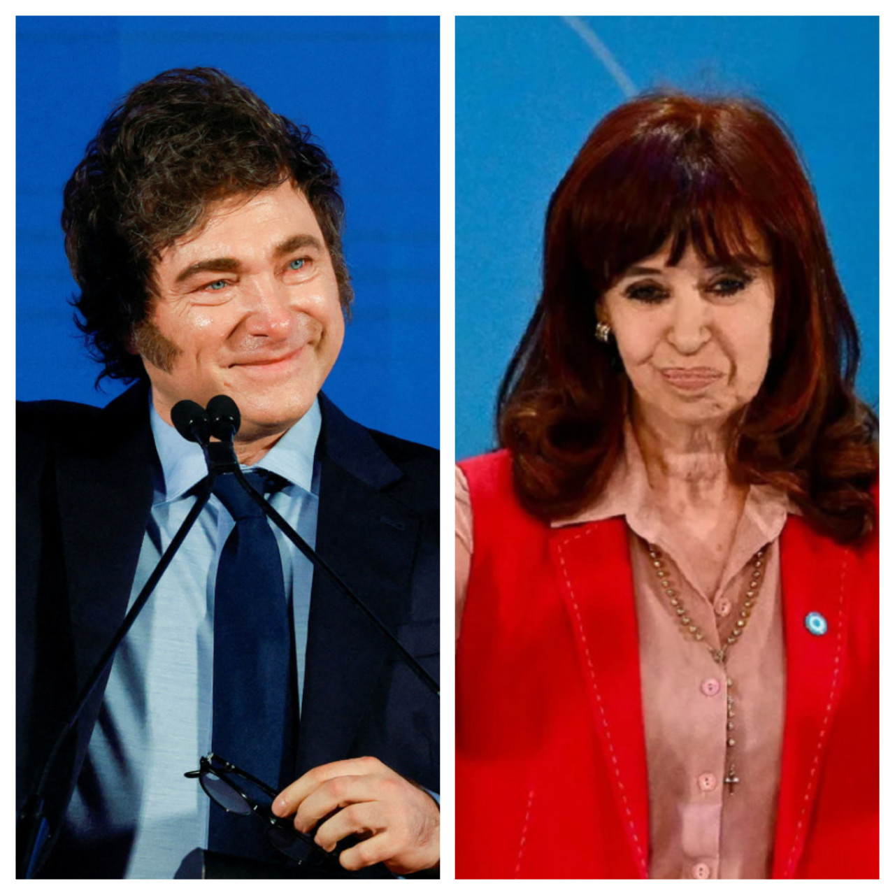 Javier Milei; Cristina Kirchner. Foto: Web.