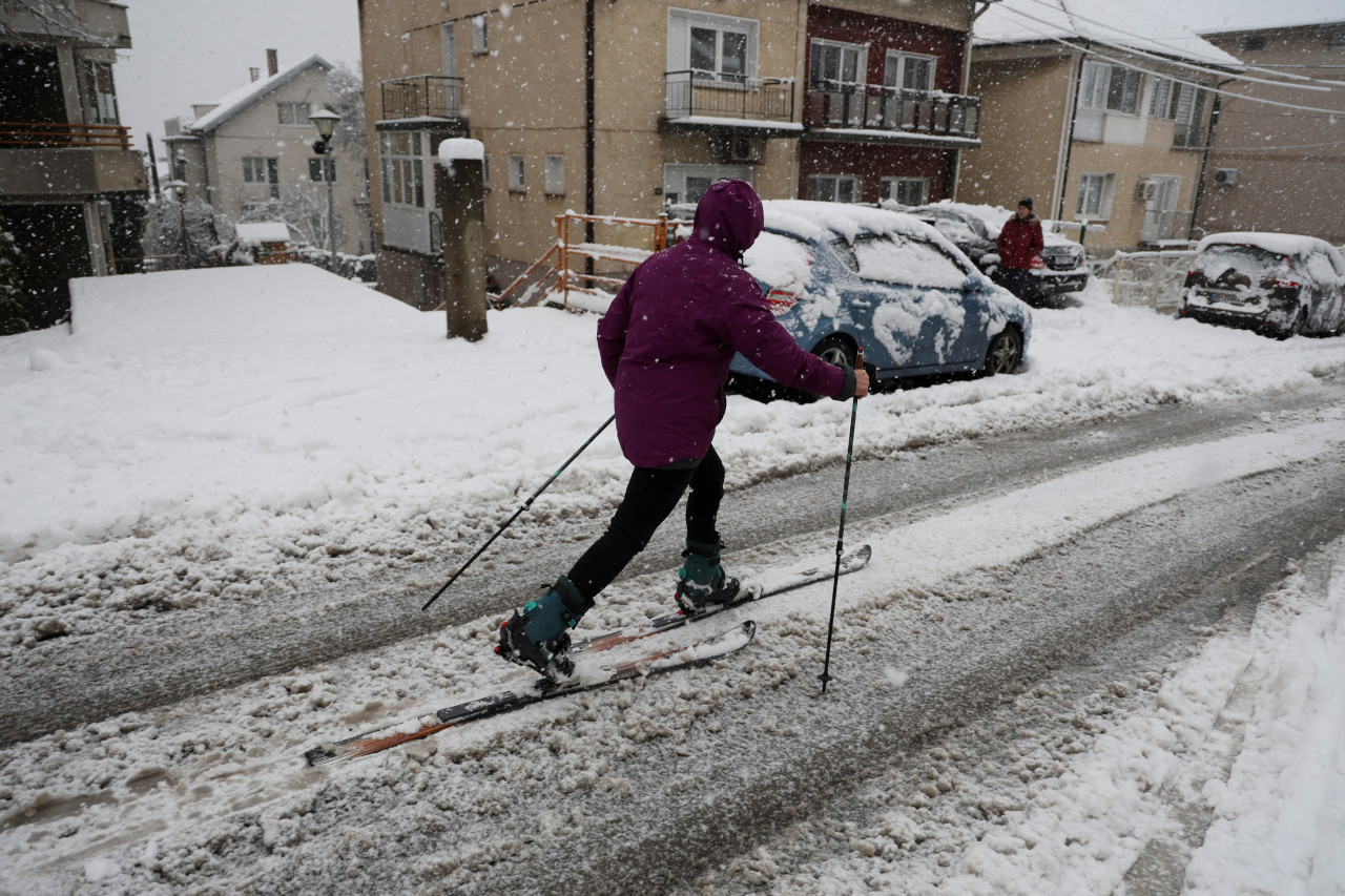 Tormenta invernal en Europa. Foto: Reuters.