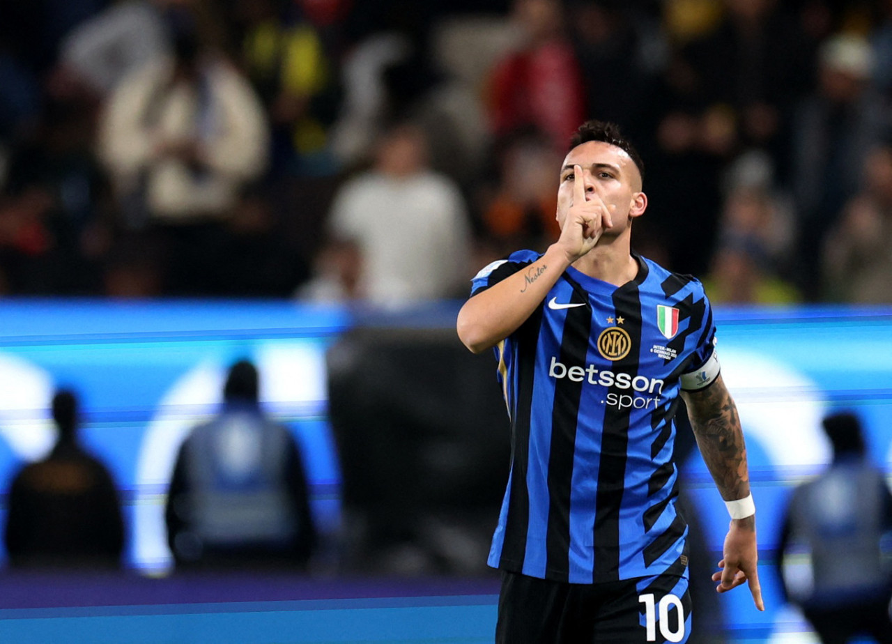 Lautaro Martínez; Supercopa Italiana. Foto: Reuters