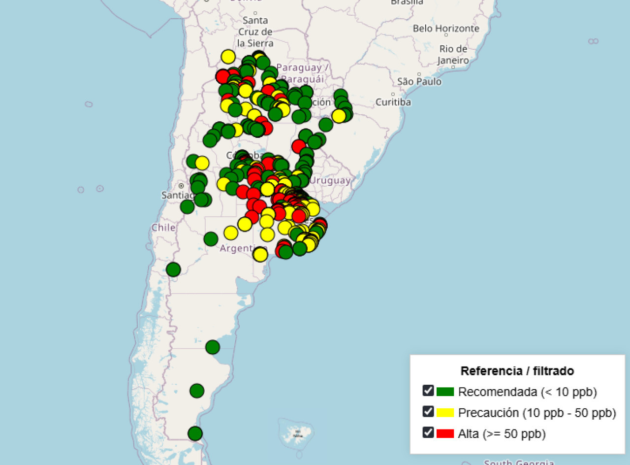 Mapa de arsénico. Foto ITBA