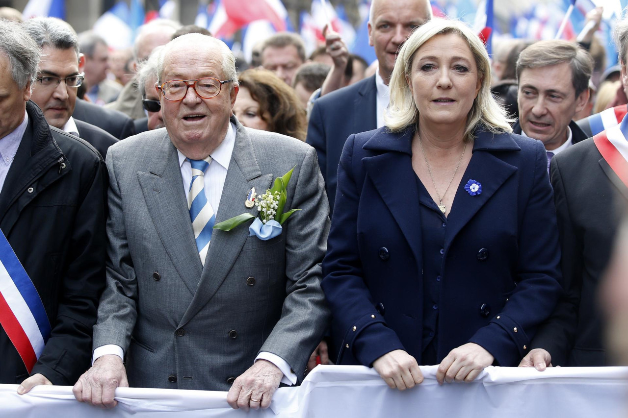 Jean-Marie y Marine Le Pen. Foto: EFE.