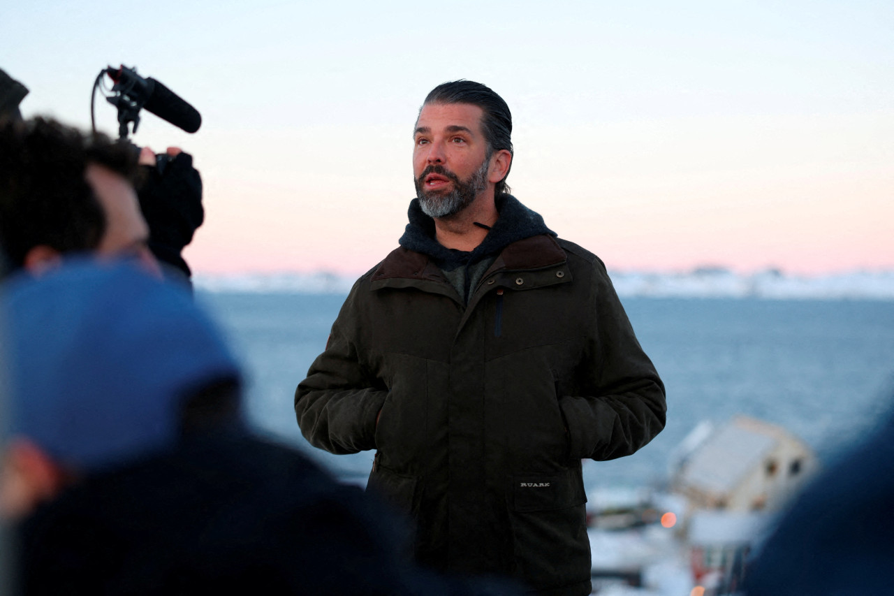 Visita de Donald Trump Jr a Groenlandia. Foto: REUTERS.