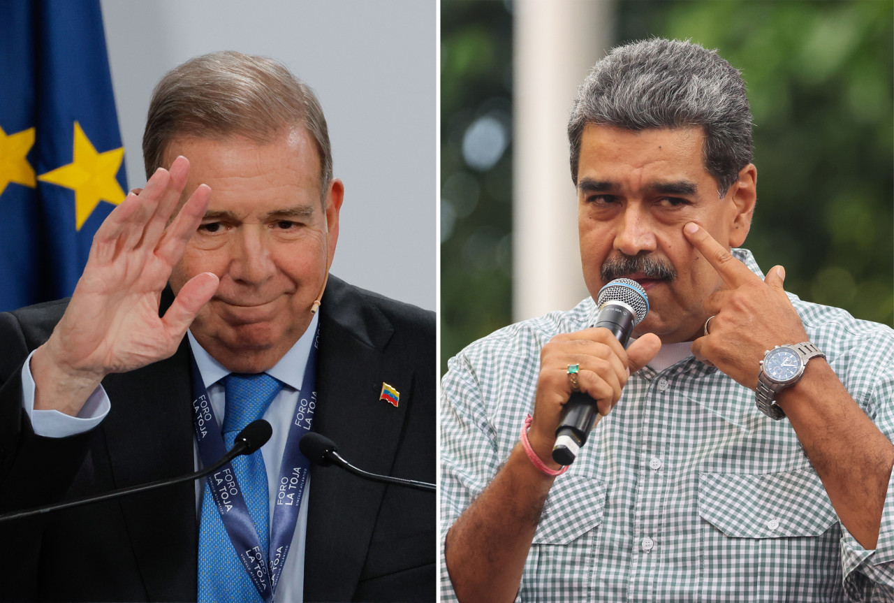 Edmundo González y Nicolás Maduro, Venezuela. Fotos: EFE