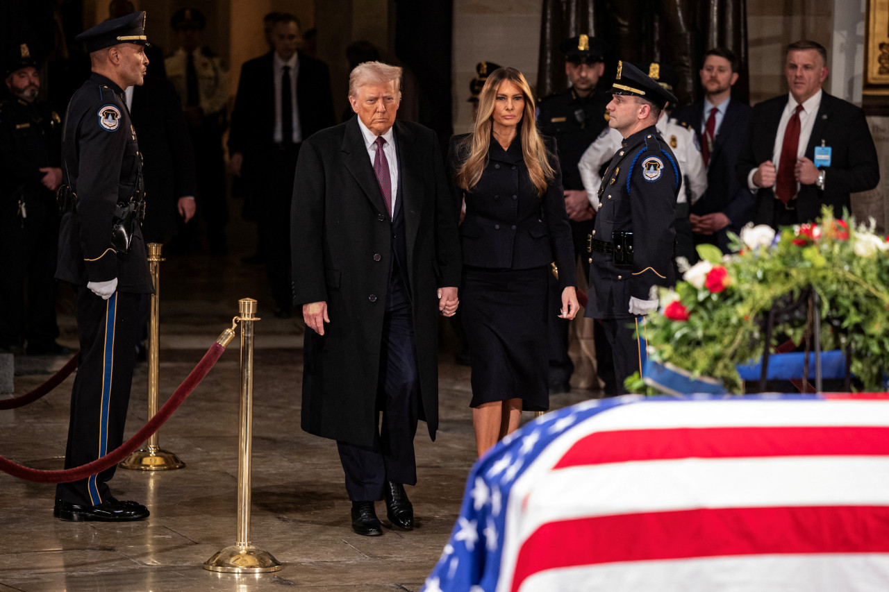 Donald Trump visitó el Capitolio este miércoles. Foto: Reuters.