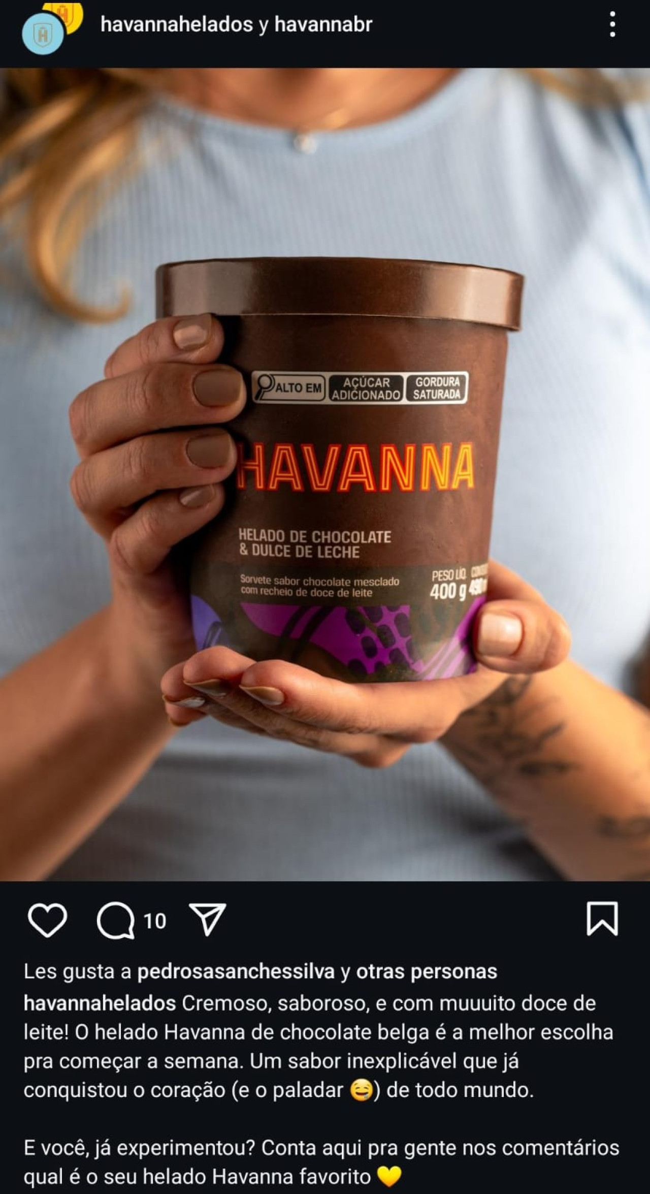 Havanna lanza su propia línea de helados. Foto: Instagram / havannabr.