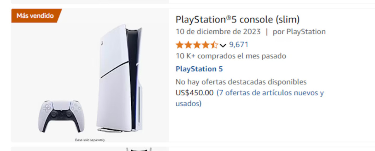 PlayStation 5, precios en Amazon