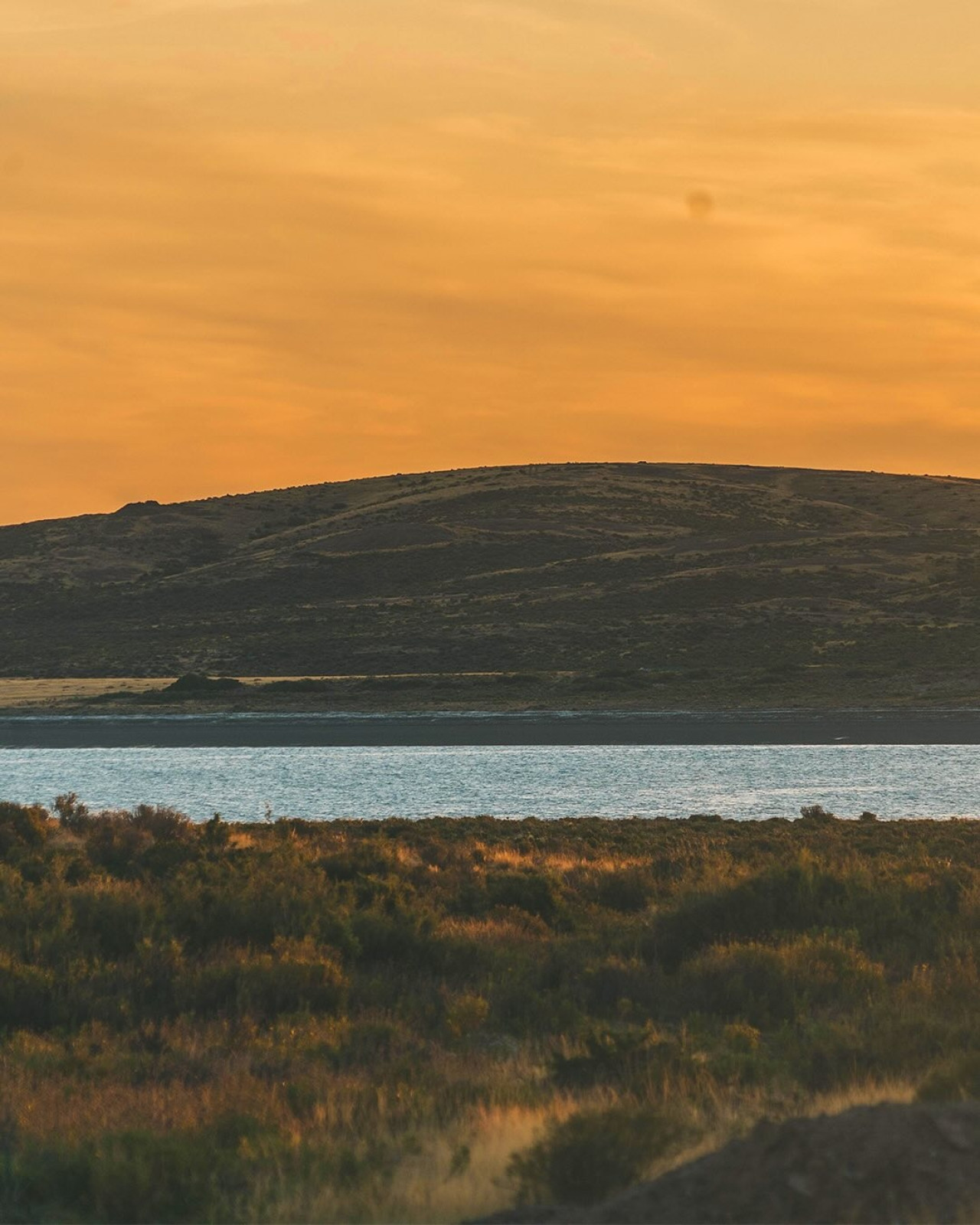 Vistas desde los campings de Camarones. Fuente: Facebook Campings  Patagonia Azul