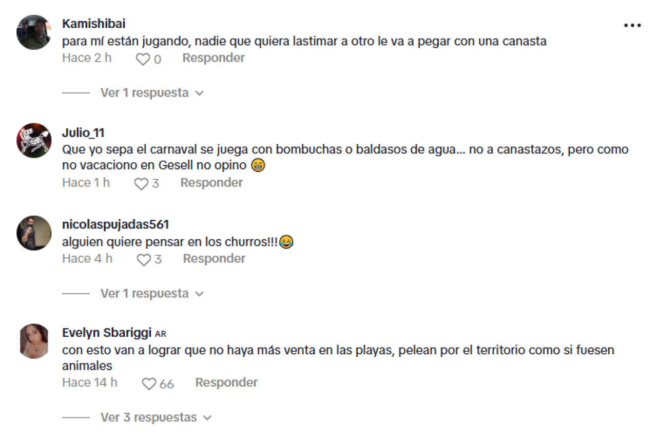 La reacción de los usuarios de TikTok al ver el video de la pelea. Foto: Captura de pantalla TikTok / tommaselian.