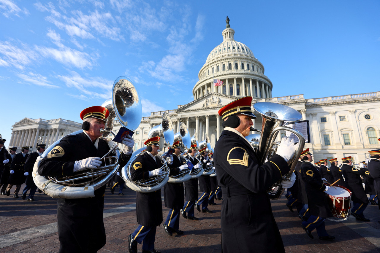 Ensayo para la toma de posesión de Trump en el Capitolio. Foto: Reuters.