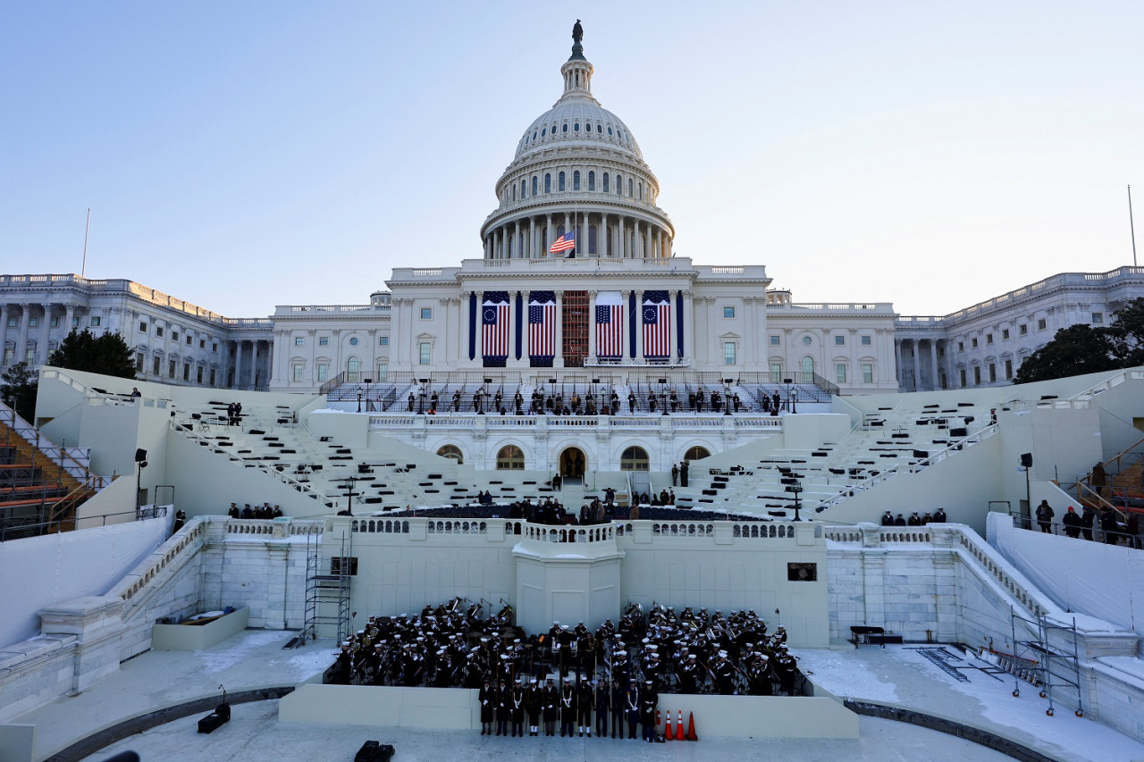 El Capitolio se prepara para la asunción de Donald Trump. Foto: Reuters