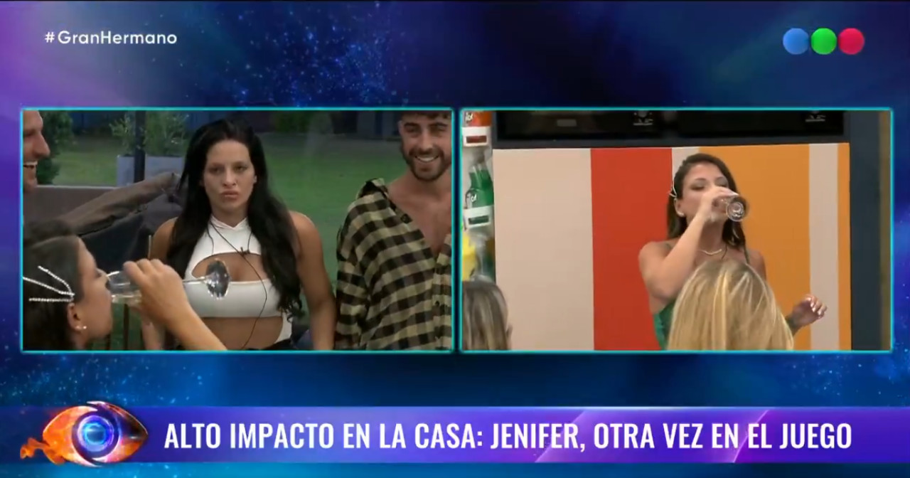 La mirada inquietante de Chiara ante el regreso de Jenifer a la casa de Gran Hermano. Foto: Captura.