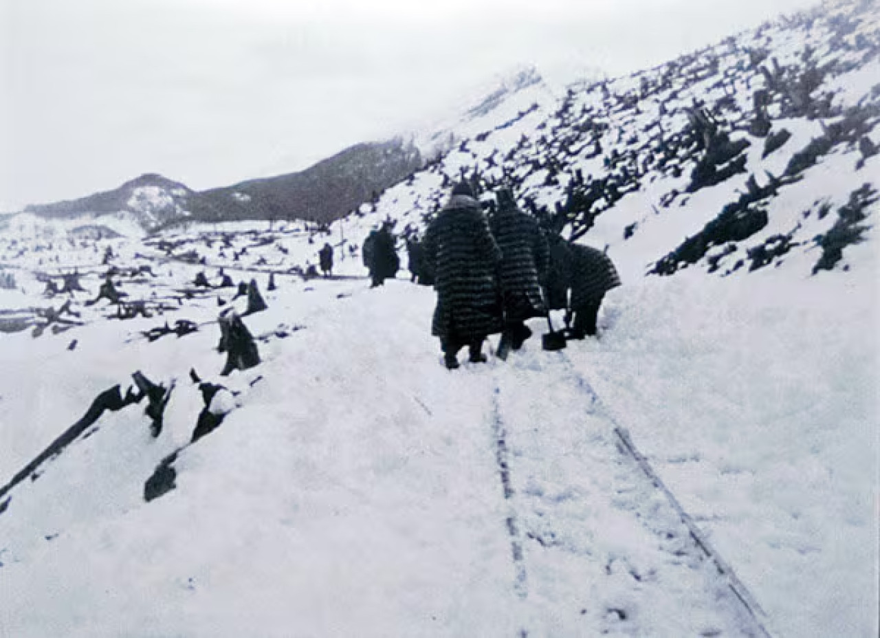 Antiguo tren de los presos del Fin del Mundo. Foto: Museo del Presidio de Ushuaia