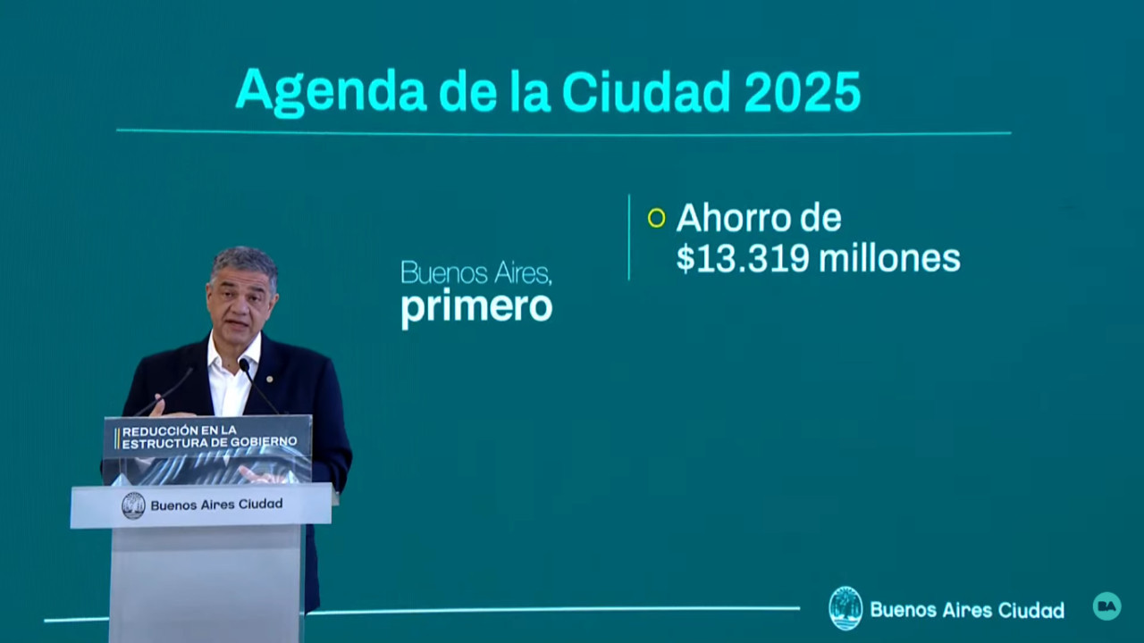 Jorge Macri anunció la reducción de la estructura del Gobierno de la Ciudad. Foto: Captura.