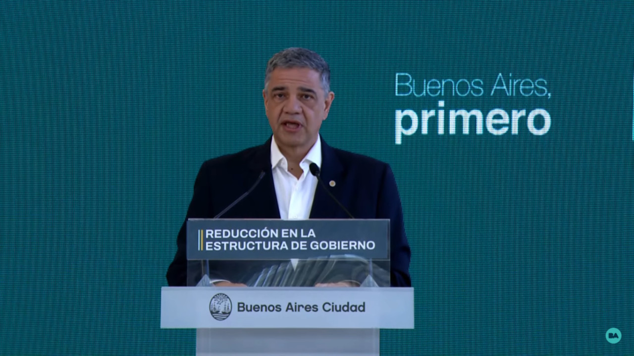 Jorge Macri anunció la reducción de la estructura del Gobierno de la Ciudad. Foto: Captura.