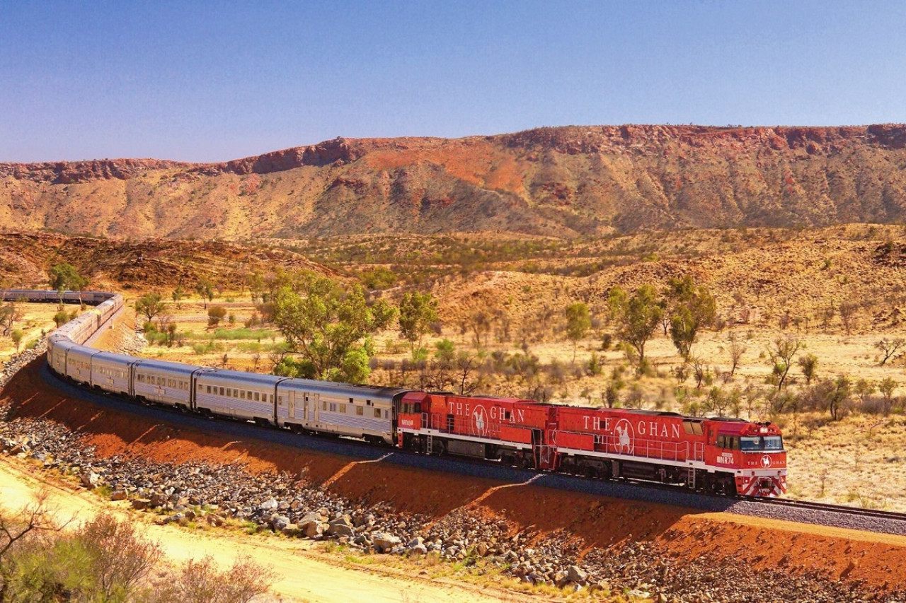 "The Ghan", el tren que recorre Australia. Foto: National Geographic.