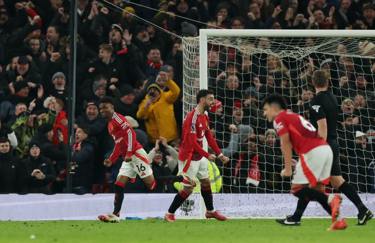 Una gran actuación de Amad Diallo le dio la victoria al Manchester United. Foto: Reuters.