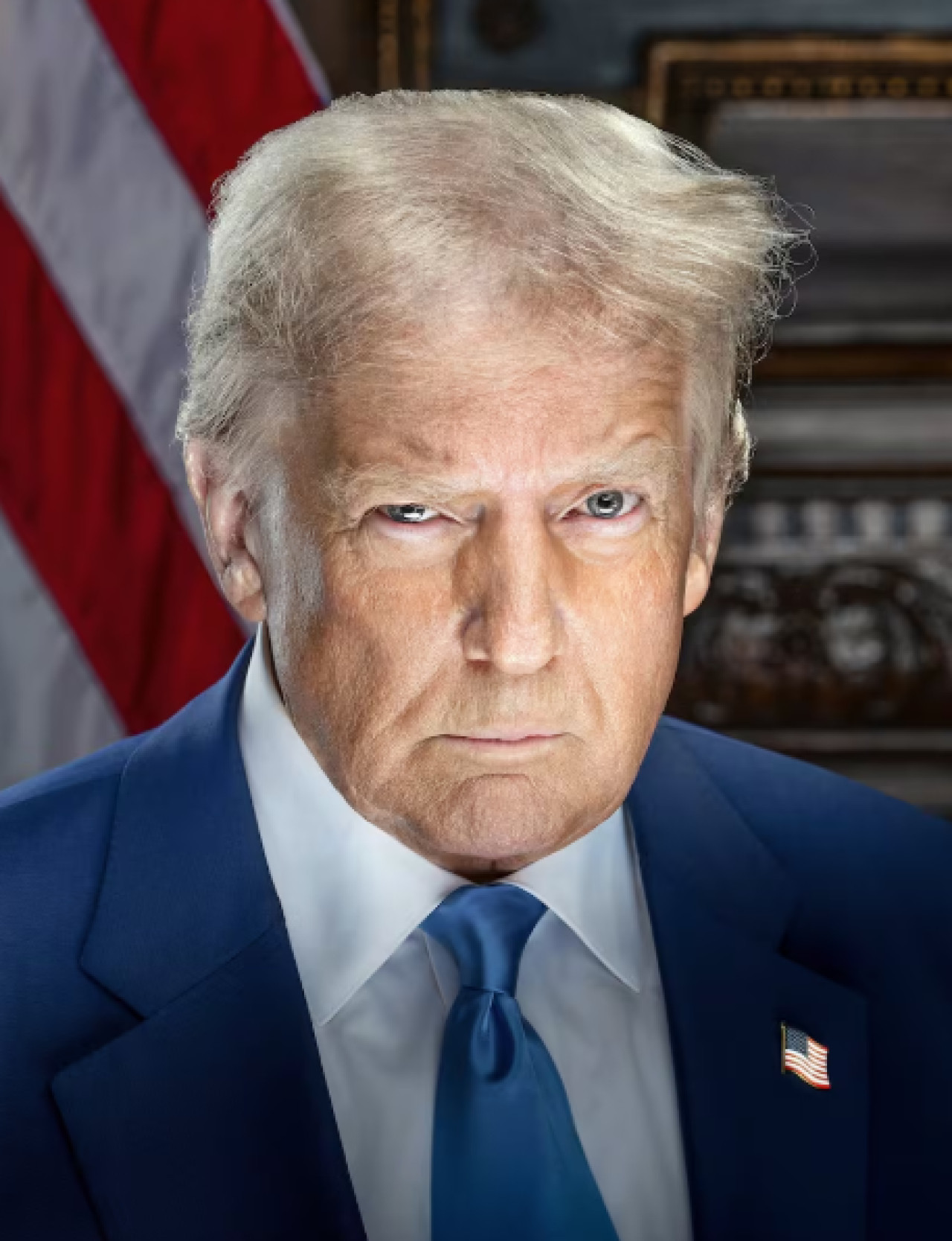 Retrato presidencial de Donald Trump. Foto: EFE