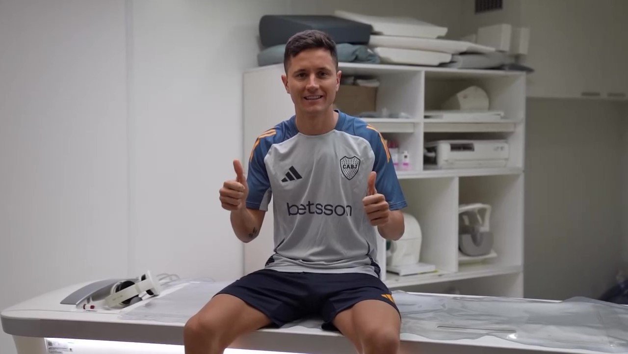 Boca presentó a Ander Herrera. Foto: captura de pantalla @bocajrs