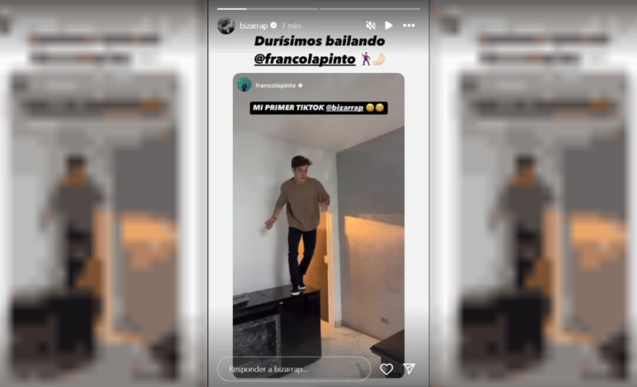 Bizarrap compartió el mensaje de Colapinto en Instagram