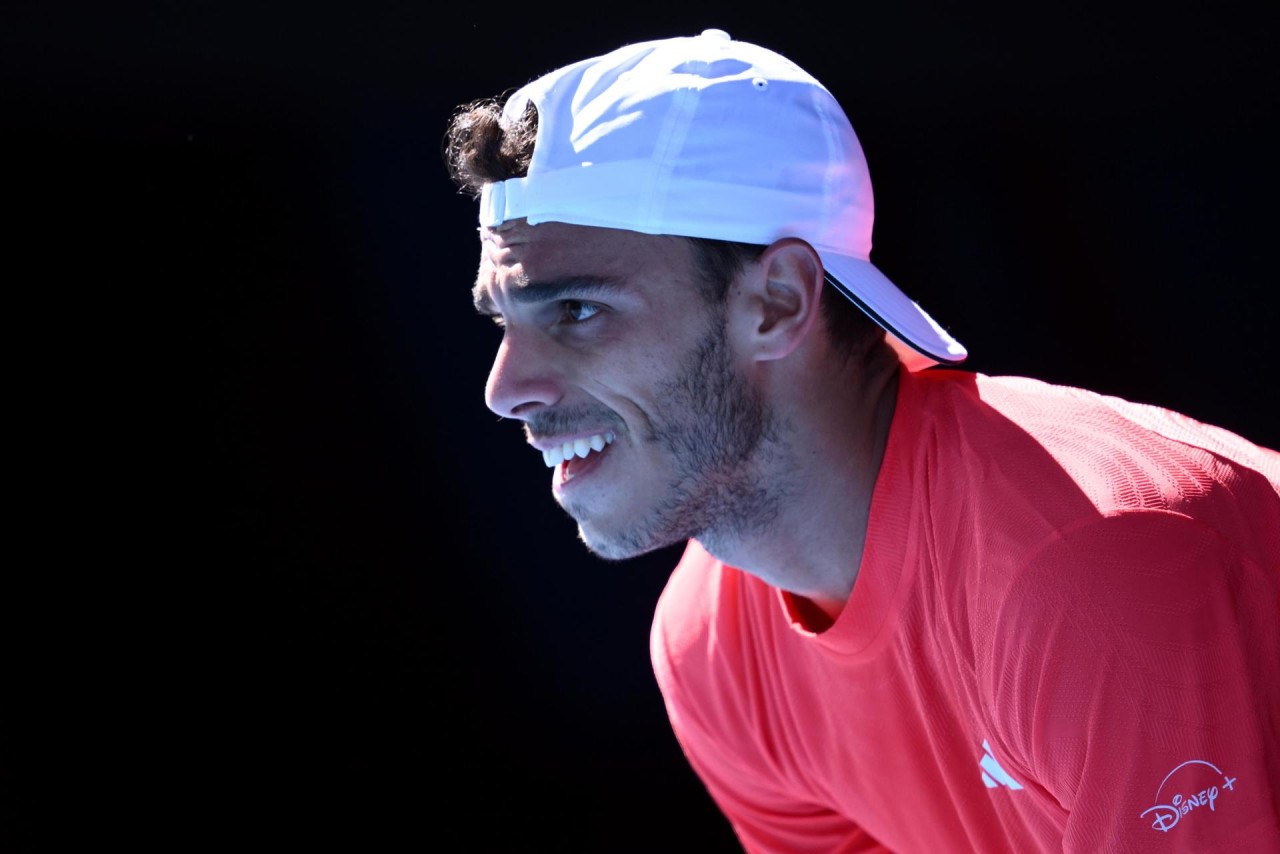 Francisco Cerúndolo en el Abierto de Australia. Foto: EFE.