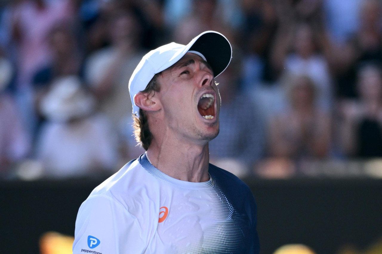 Alex De Miñaur en el Abierto de Australia. Foto: EFE.