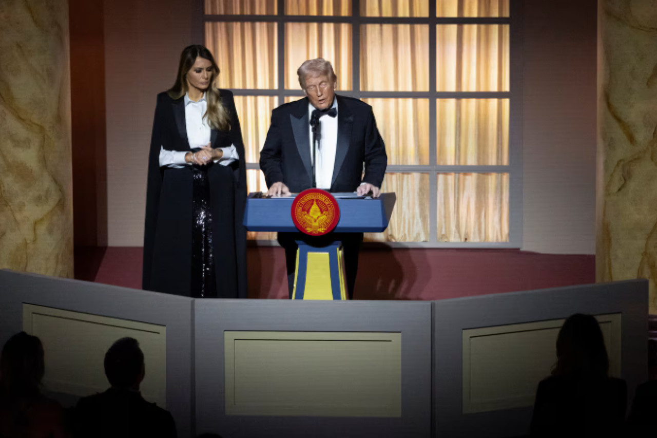 Melania Trump en el Museo Nacional de la Construcción. Foto REUTERS