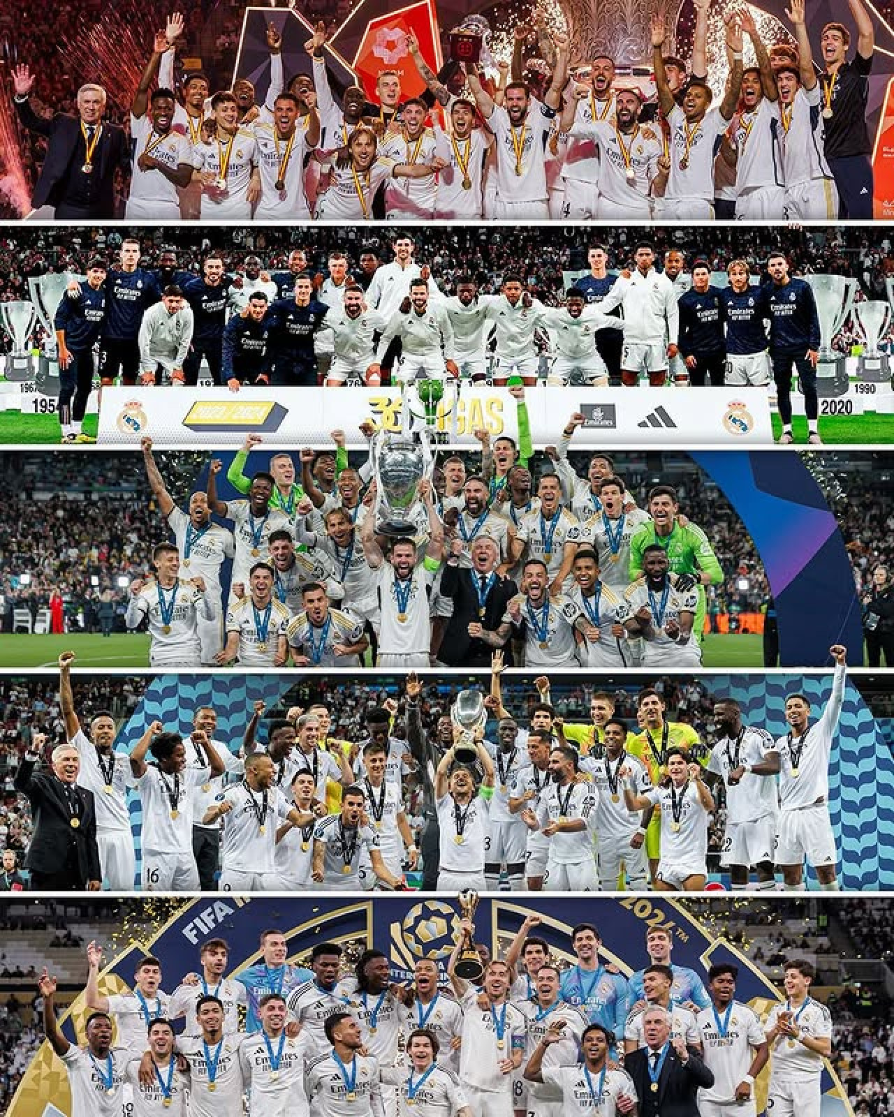 Real Madrid cerró el 2024 con 5 trofeos. Foto: Instagram @realmadrid