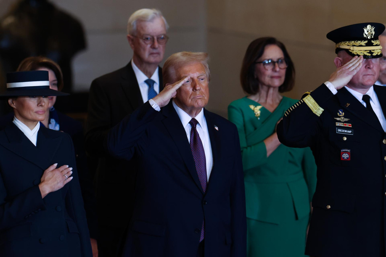 Asunción presidencial de Donald Trump. Foto: EFE.