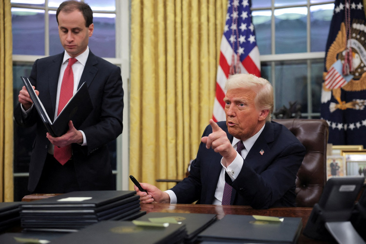 Donald Trump en la Casa Blanca. Foto: Reuters/Carlos Barria