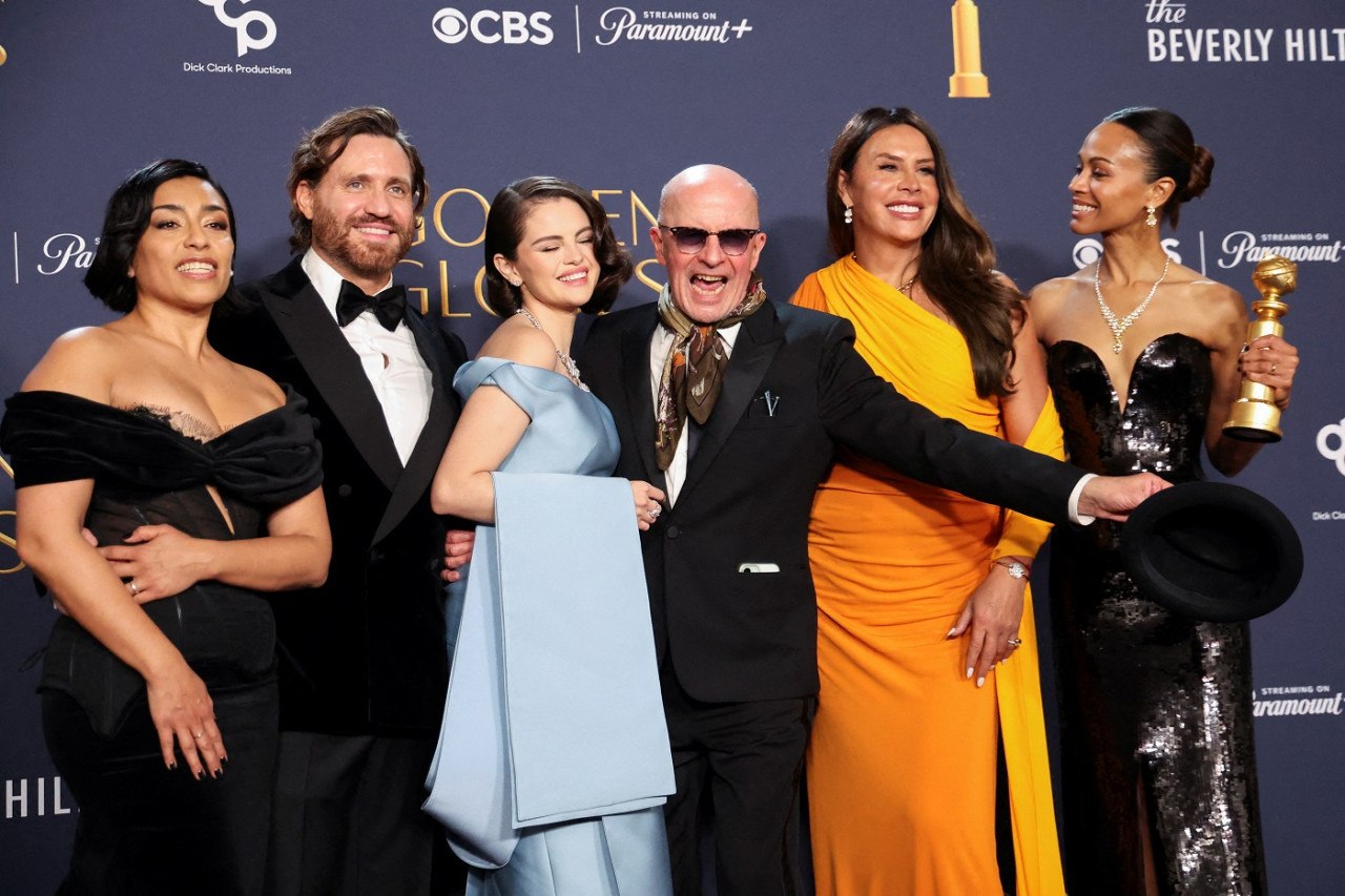 Elenco de Emilia Pérez. Foto: Reuters/Mario Anzuoni