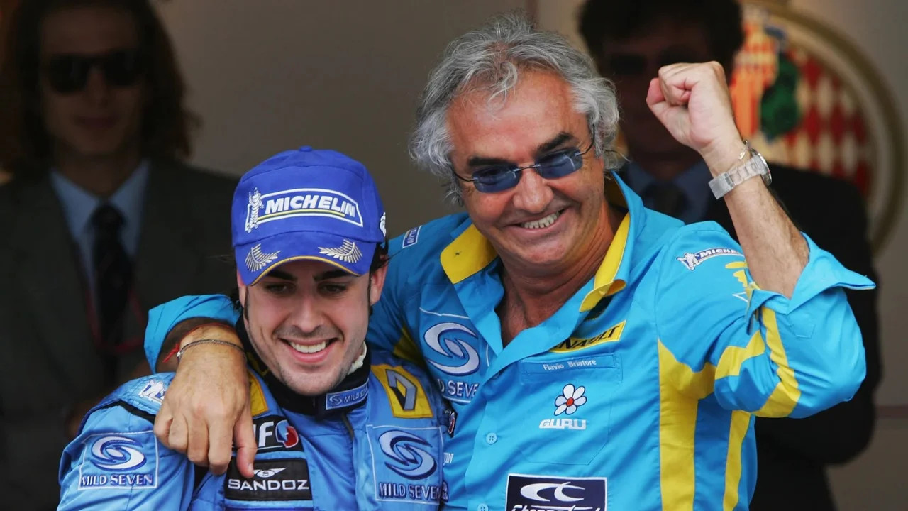 Briatore y Fernando Alonso. Foto: NA / F1