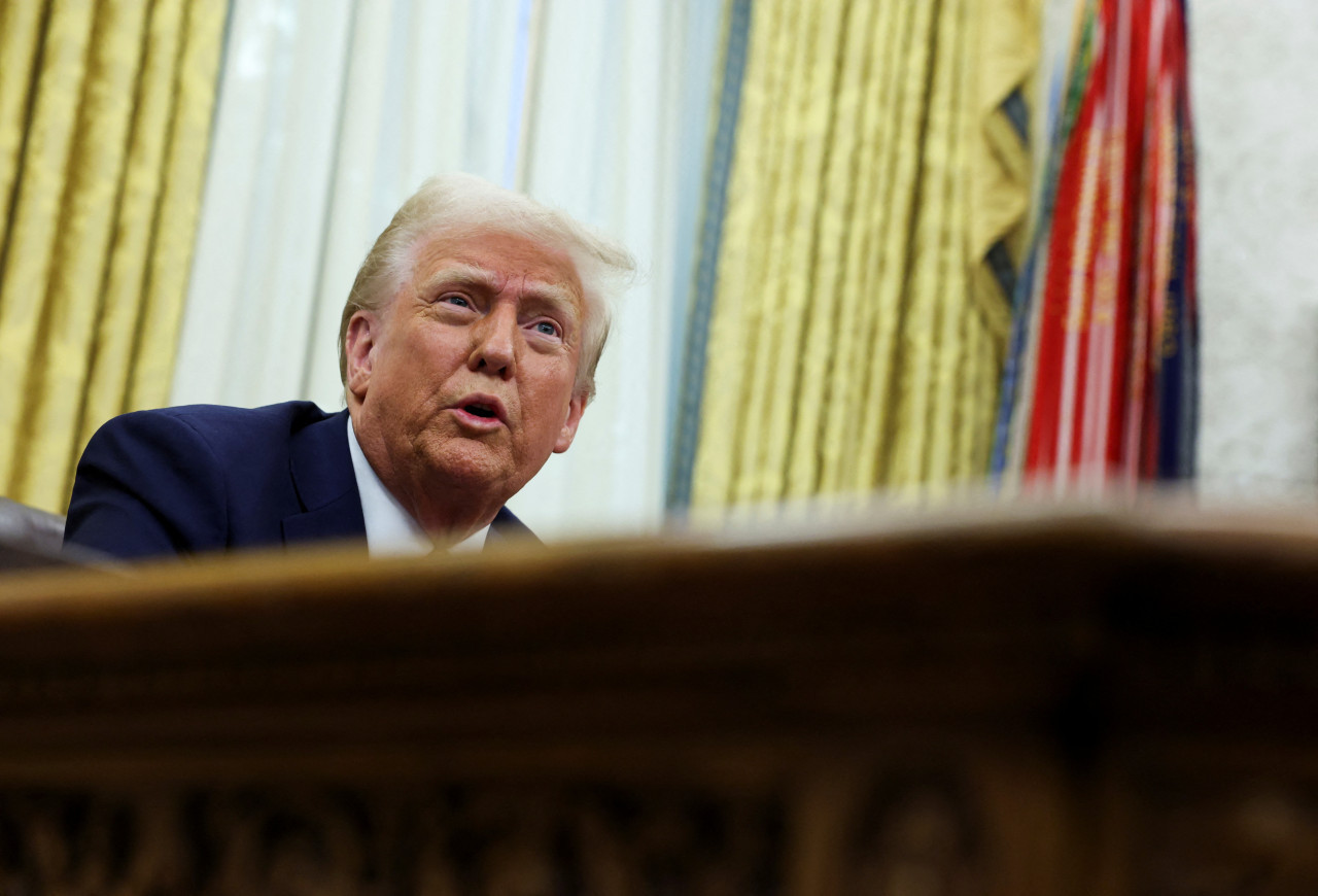 Donald Trump en el Salón Oval de la Casa Blanca. Foto: REUTERS.