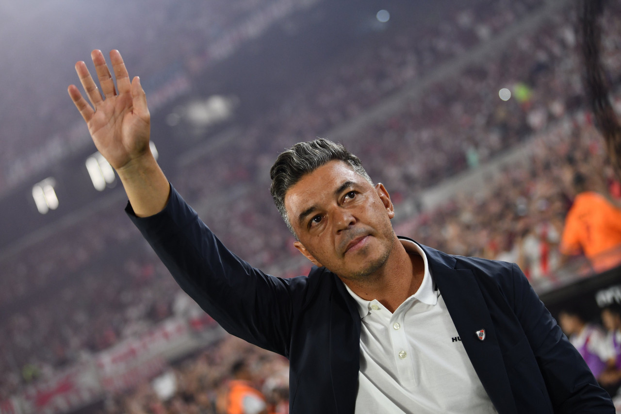 Marcelo Gallardo en El Monumental. Foto: X @RiverPlate