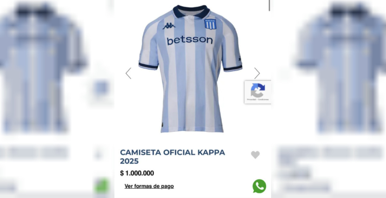 La venta de la nueva camiseta en la tienda oficial de Racing