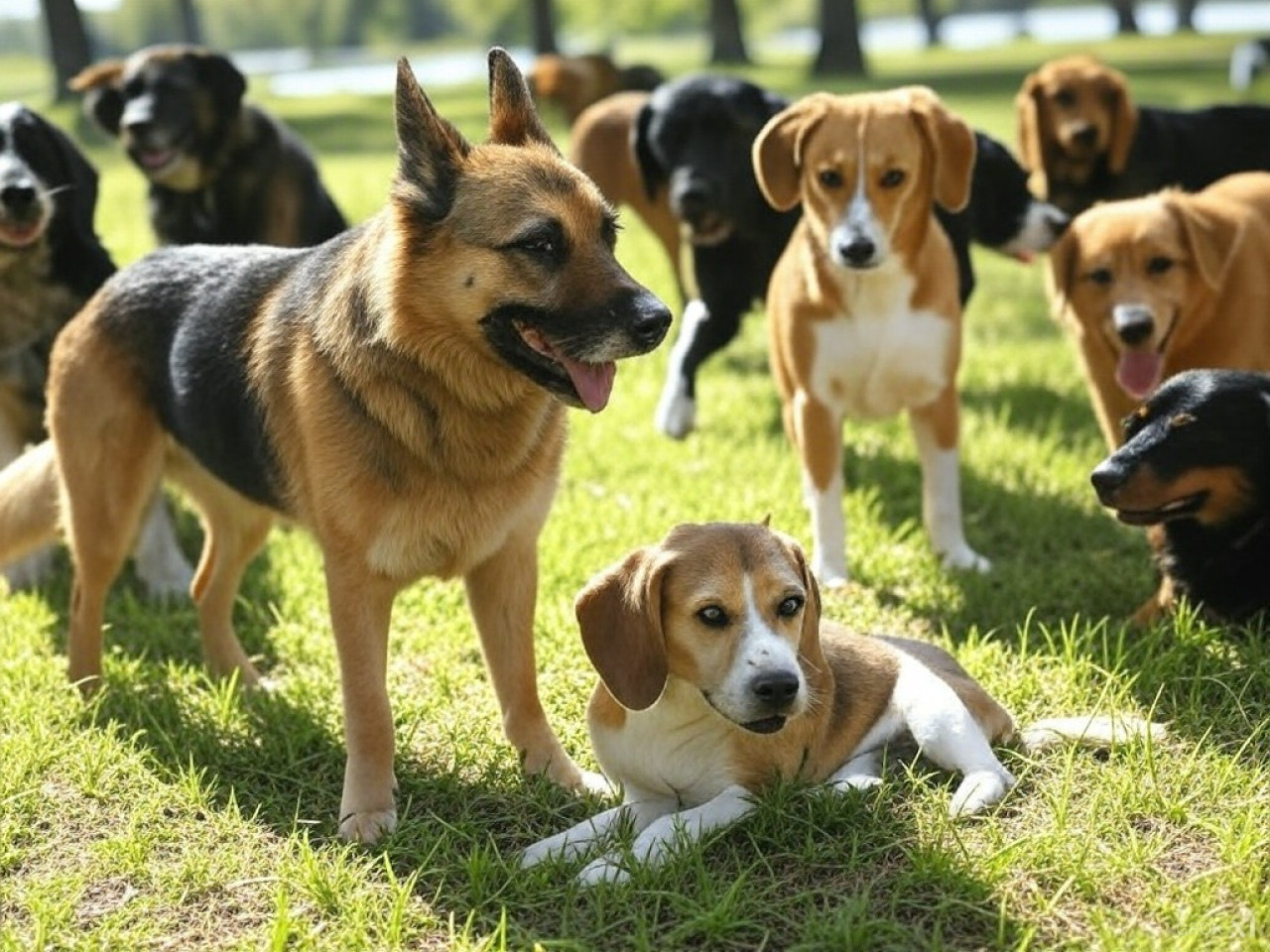 Perros; raza de perros. Foto: Grok.