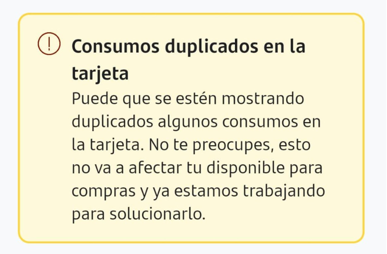 Advertencia por pagos duplicados en tarjetas de crédito. Foto: captura