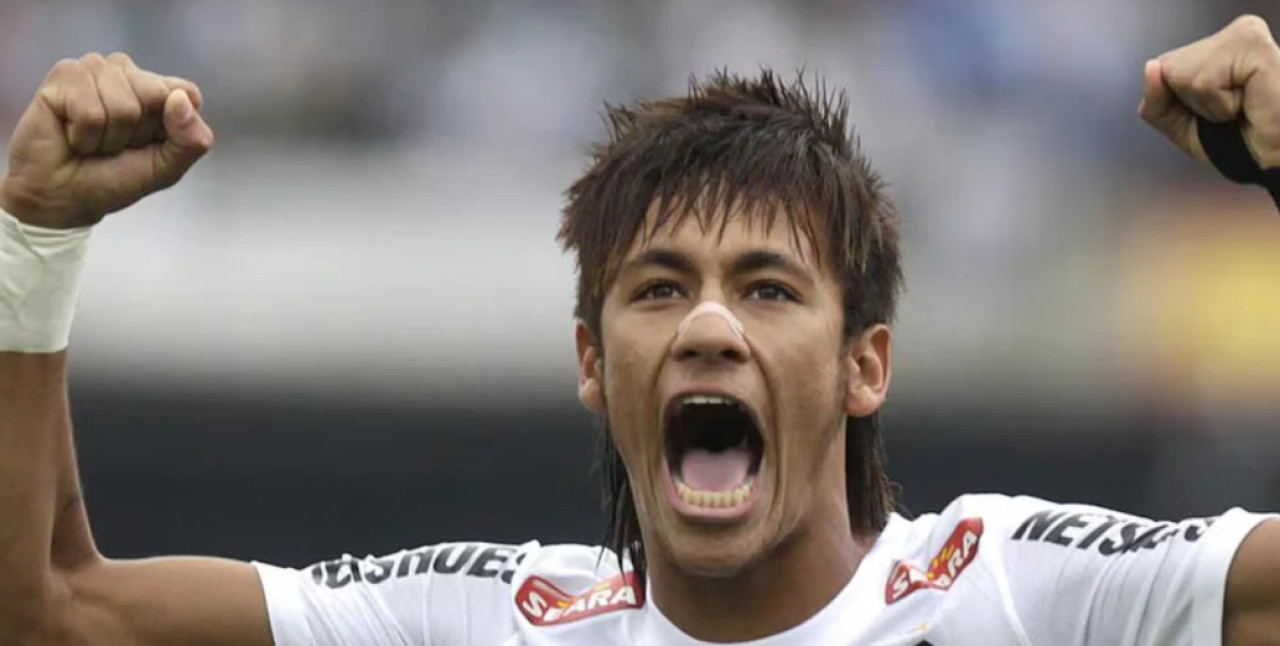 Neymar en su primer paso por el Santos. Foto: NA / redes