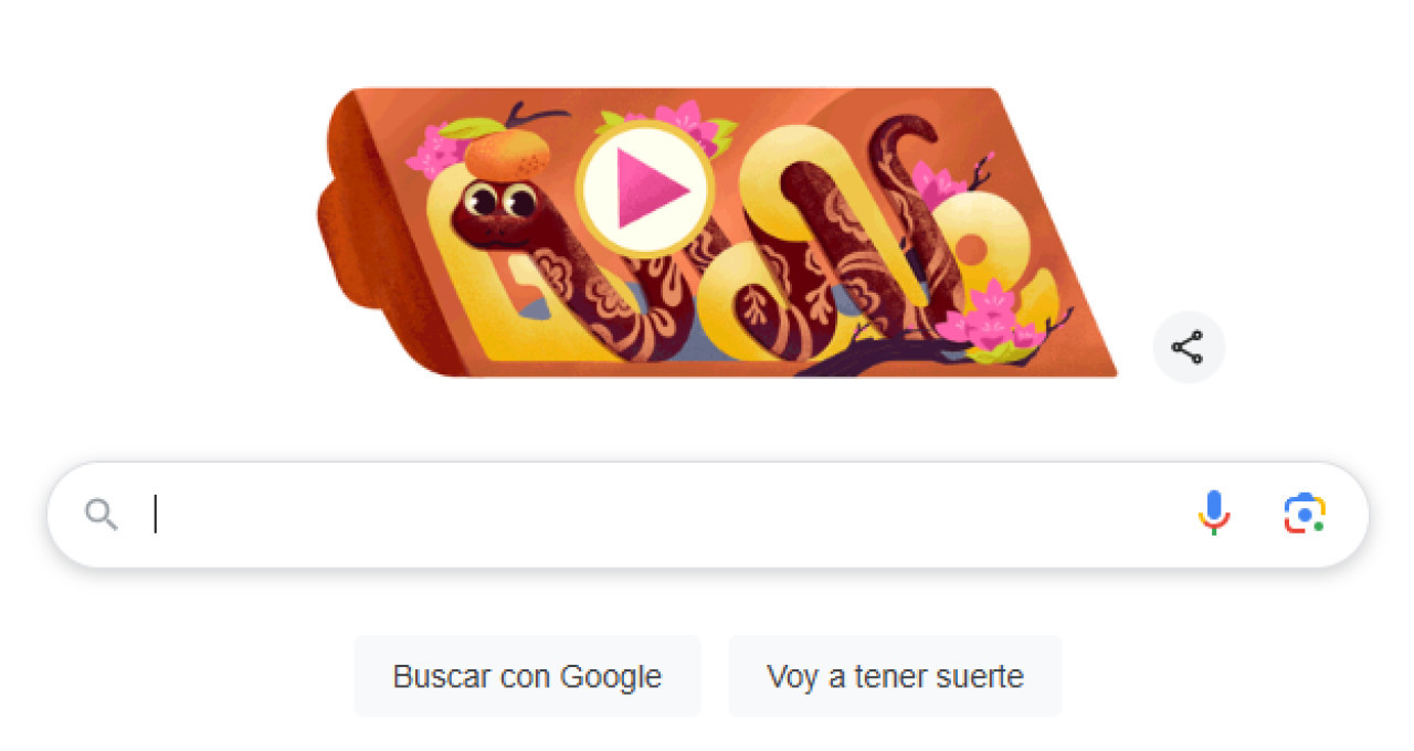 El doodle de Google por el Año Nuevo Chino. Foto: Google.