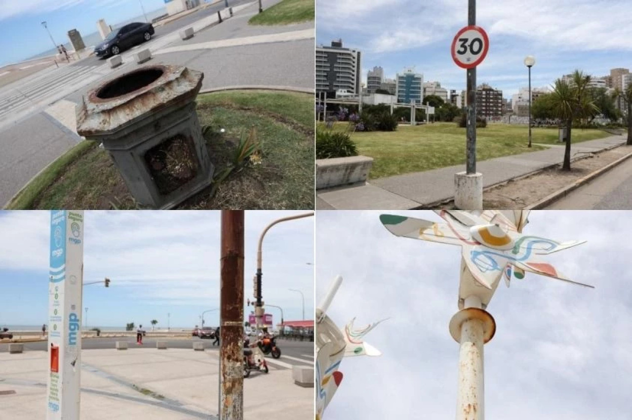 Postales de la ciudad con estructuras ferrosas afectadas. Foto: 0223