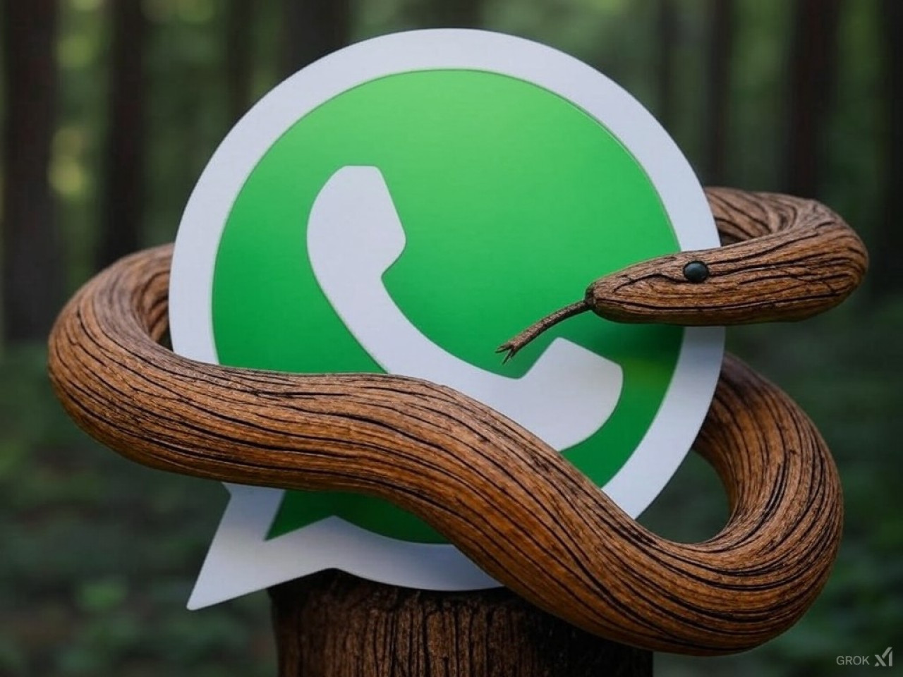 WhatsApp en modo Serpiente de Madera. Foto: Grok.