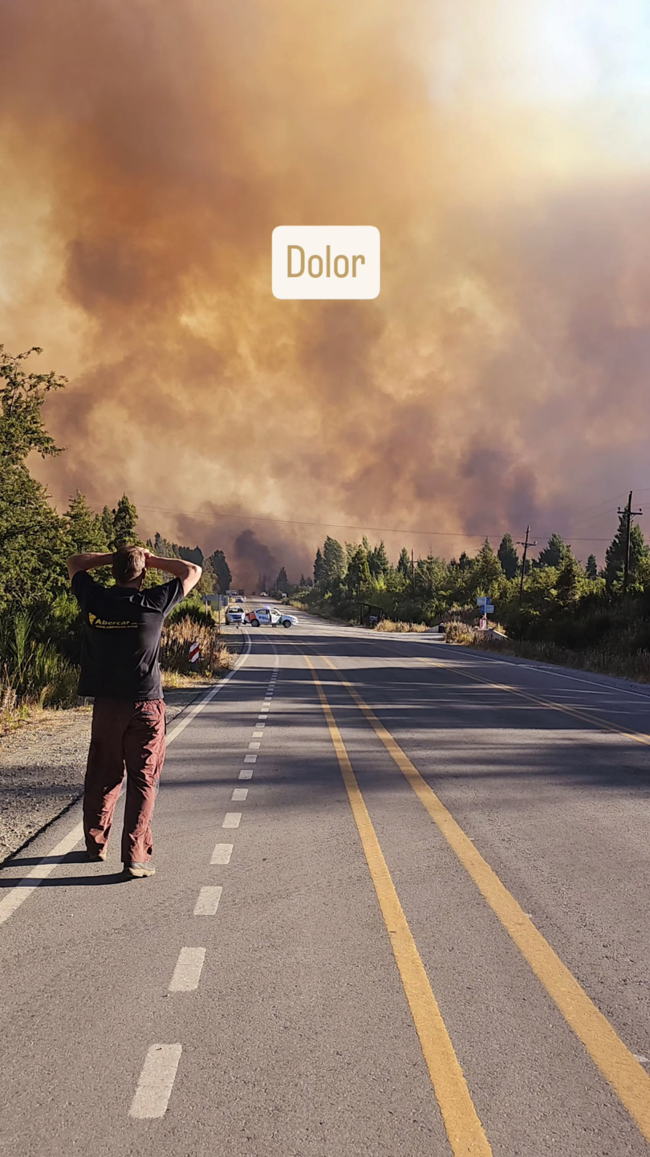 Fuerte incendio en El Bolsón. Foto: ElBolsónTrekking.