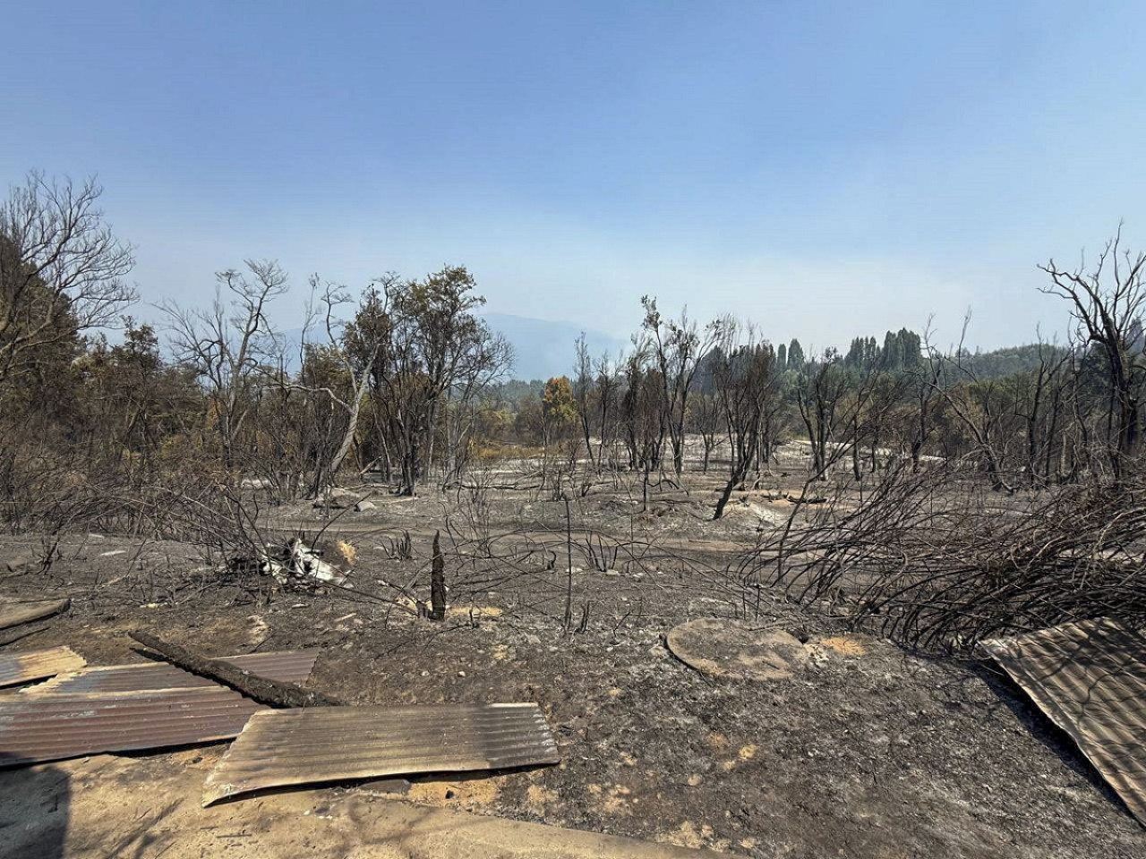 Incendios en El Bolsón, Río Negro. Foto: NA - @rionegrogob.